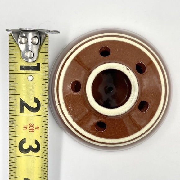 Vintage Ink Well Earthenware Ceramic Colonial Williamsburg Antique Flower Frog - Picture 8 of 8